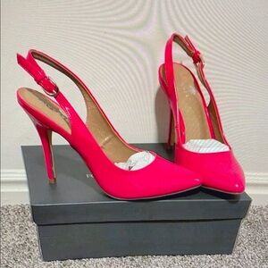 Vibrant Pink Slingback Heels
